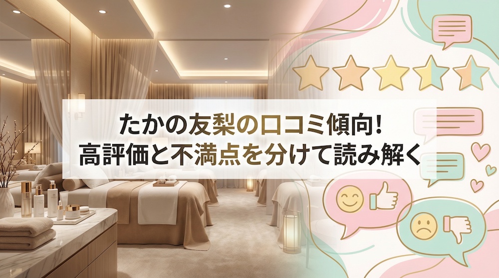 たかの友梨の口コミ傾向！高評価と不満点を分けて読み解く