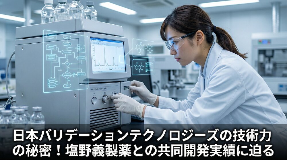 日本バリデーションテクノロジーズの技術力の秘密！塩野義製薬との共同開発実績に迫る